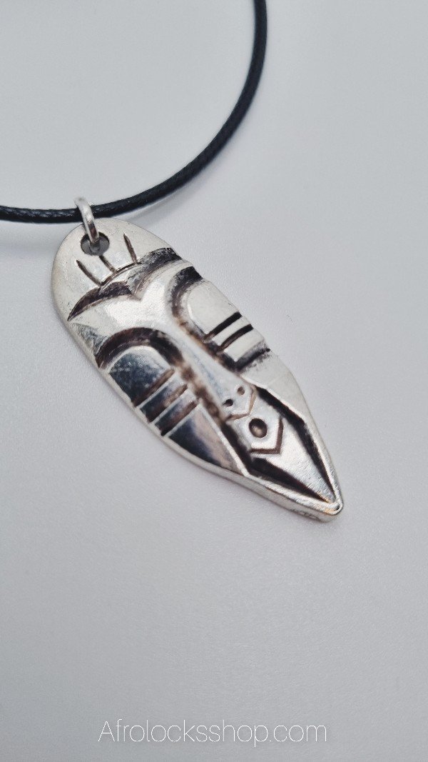 Collier amulette masque africain-SQ7830730