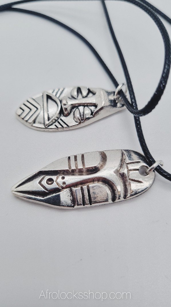 Collier amulette masque africain-SQ7830730