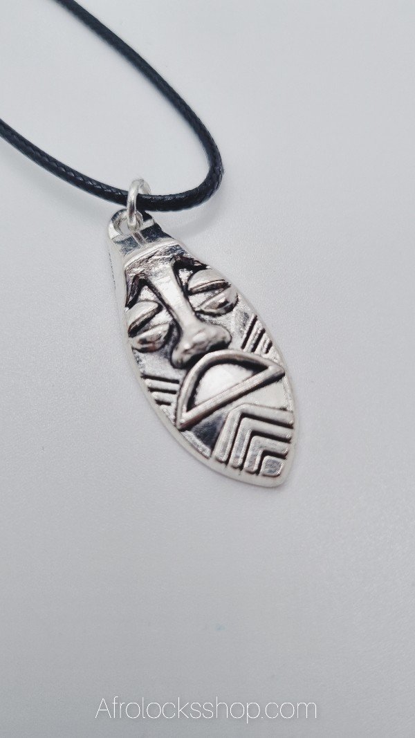 Collier amulette masque africain-SQ7830730