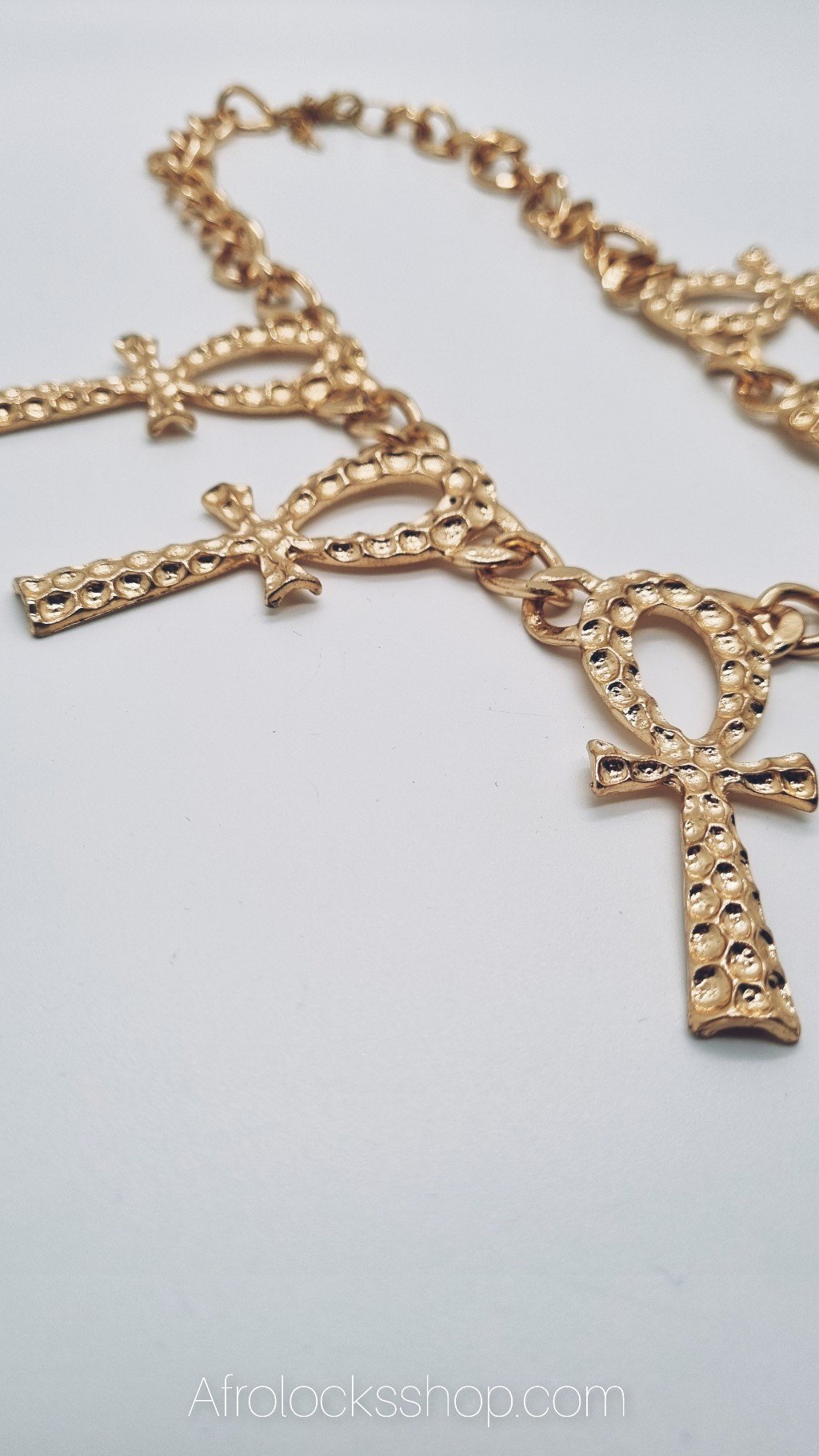 Chaîne croix de ankh pendentifs multiples