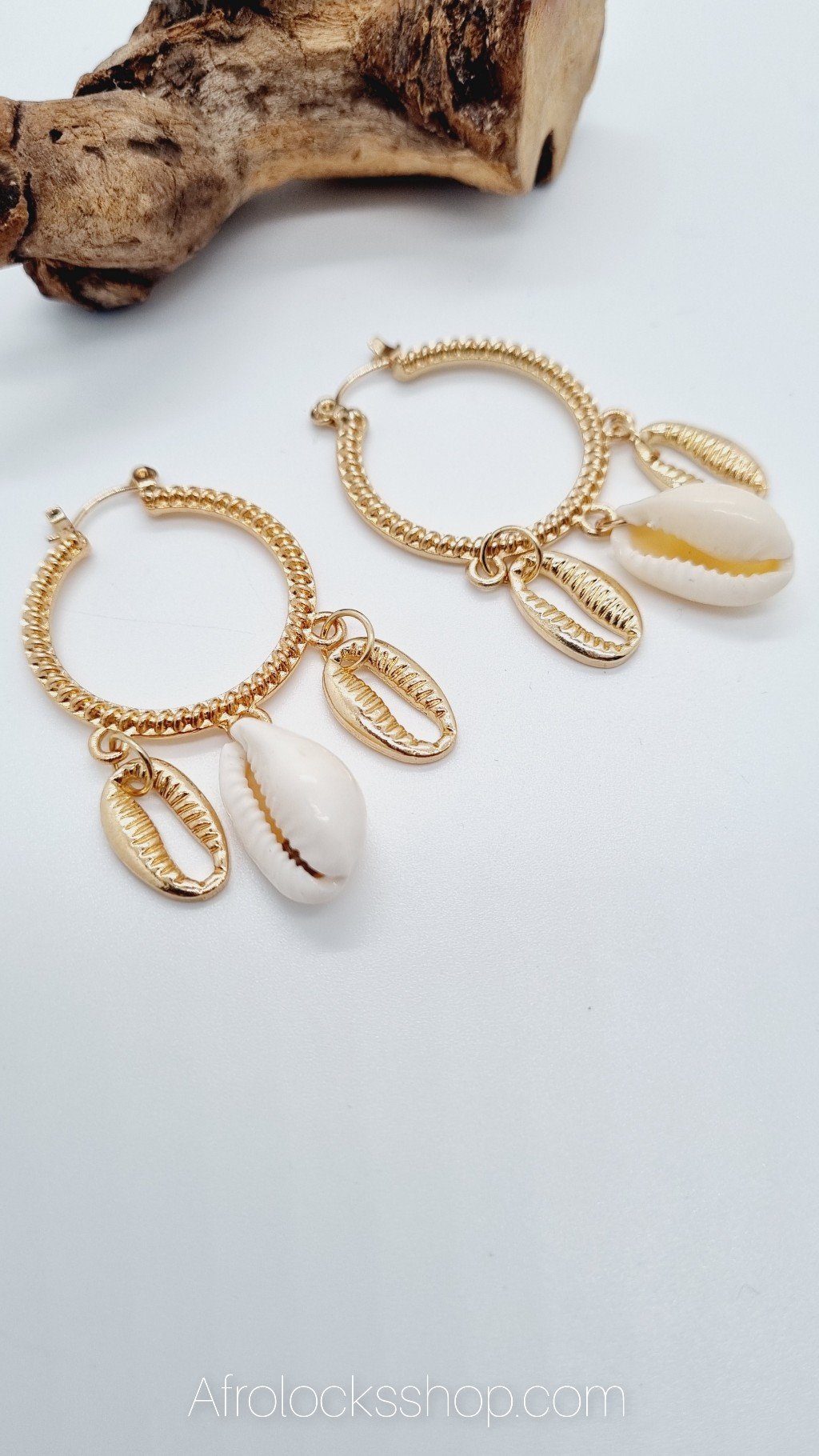 Boucles d'oreilles fantaisie cauris-SQ5113241