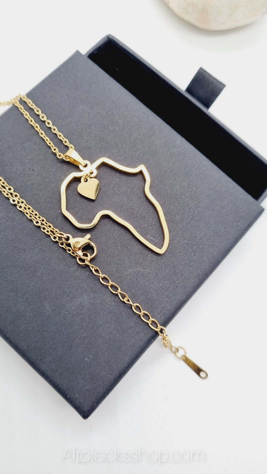 Chaîne Afrique coeur plaqué or ou argent-SQ1594731