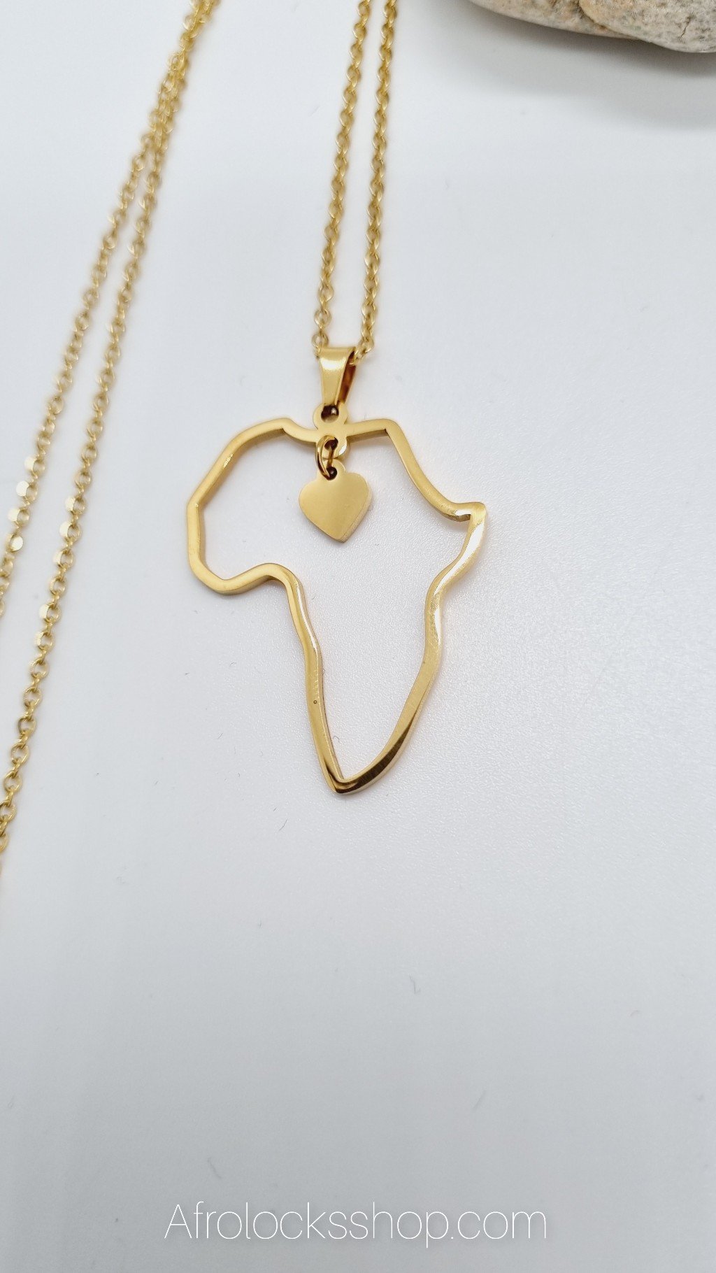 Chaîne Afrique coeur plaqué or ou argent-SQ1594731