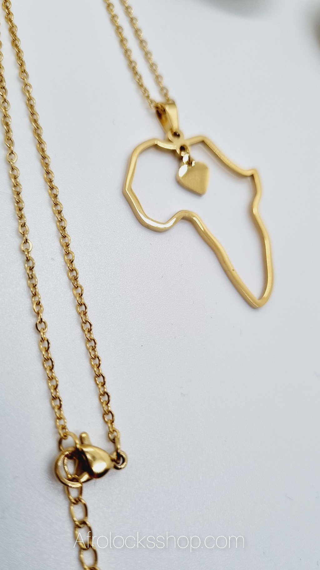 Chaîne Afrique coeur plaqué or ou argent-SQ1594731