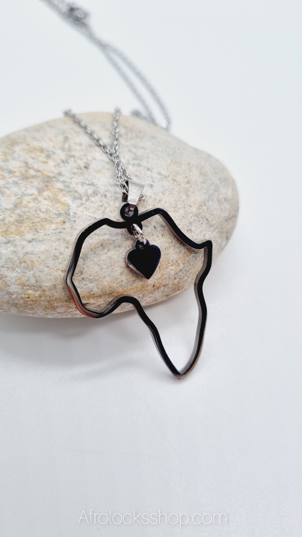 Chaîne Afrique coeur plaqué or ou argent-SQ1594731