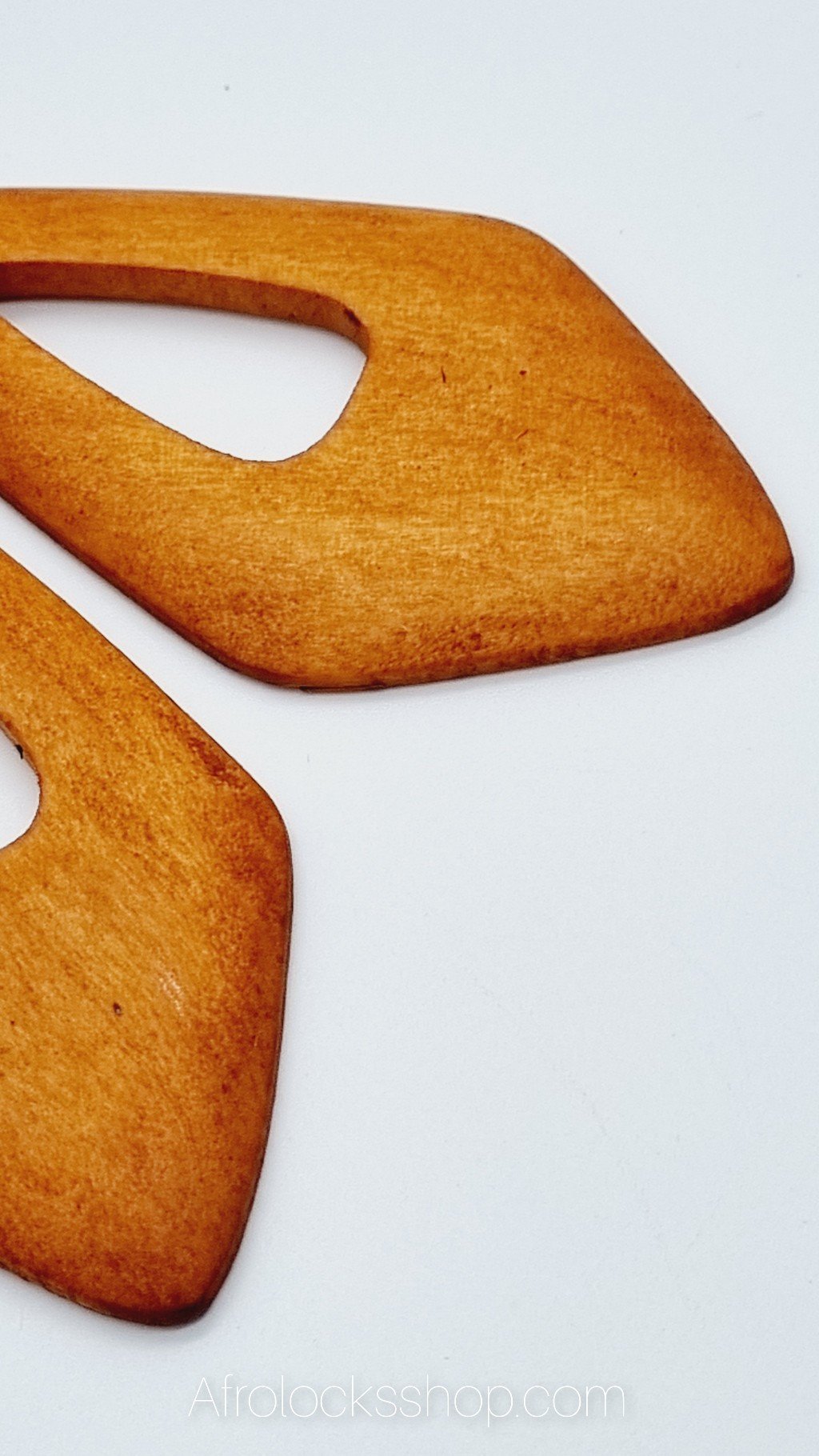 Boucles d'oreilles géométriques en bois naturel-SQ3615933