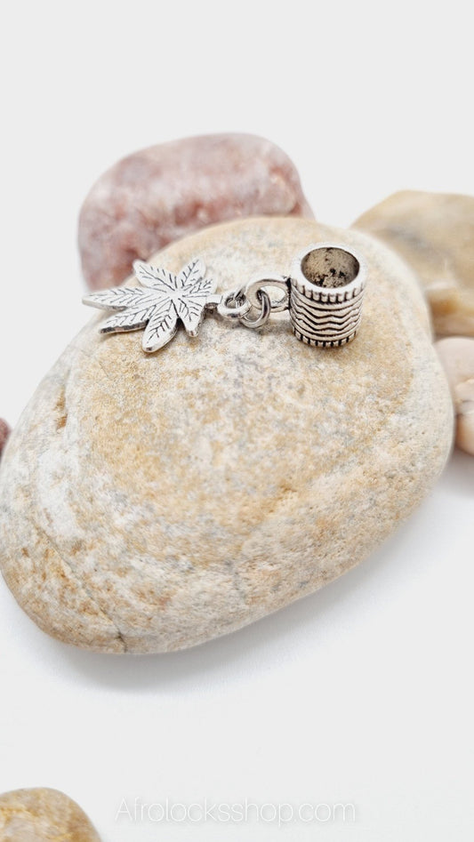 Bague cheveux rasta feuille de cannabis