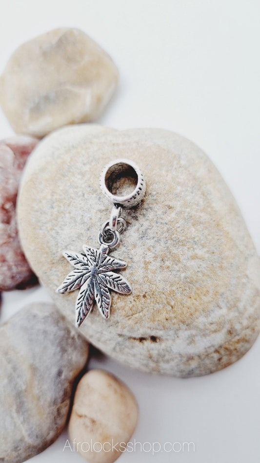 Bague cheveux rasta feuille de cannabis