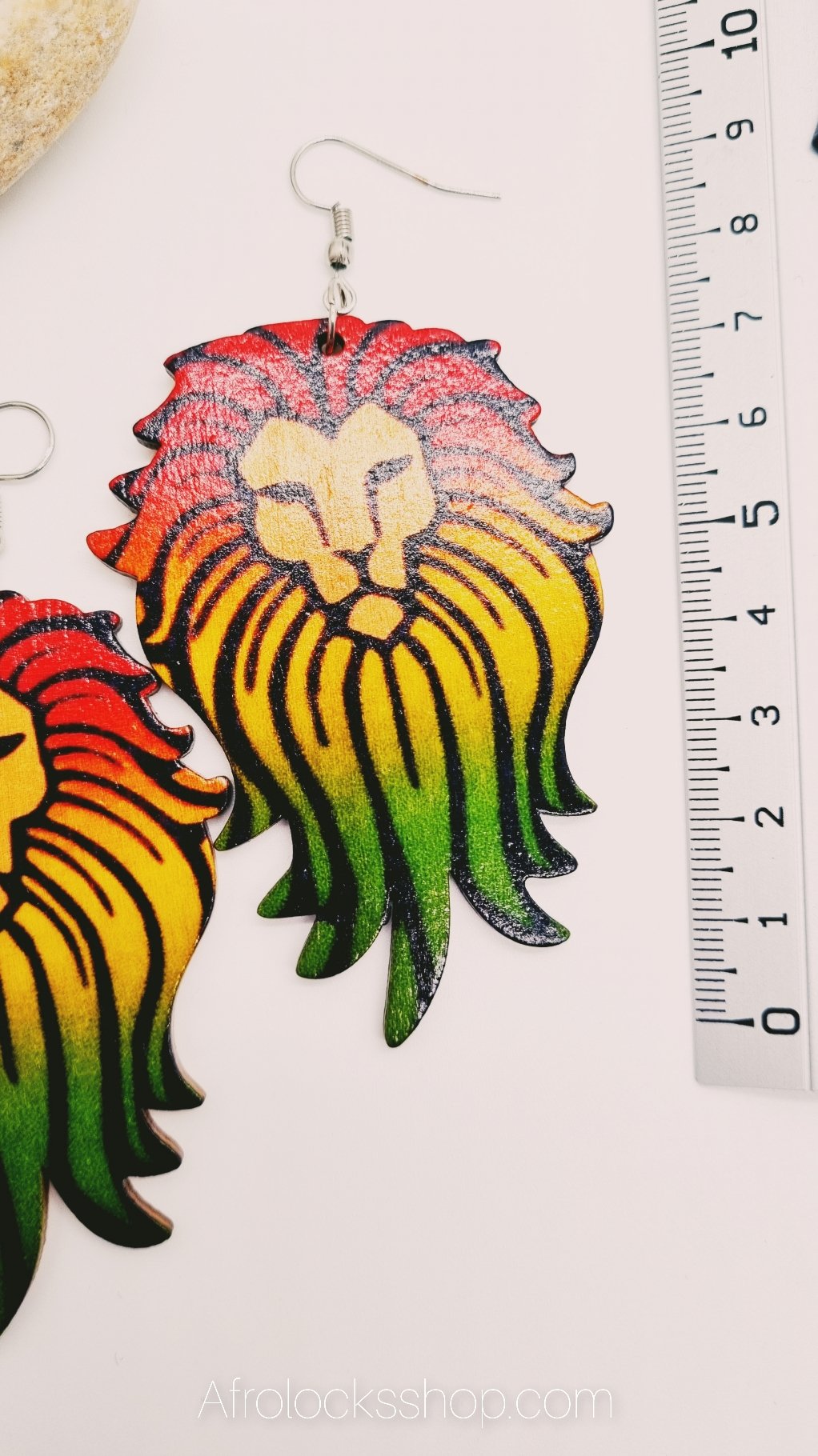 Boucles d'oreilles Rasta Lion