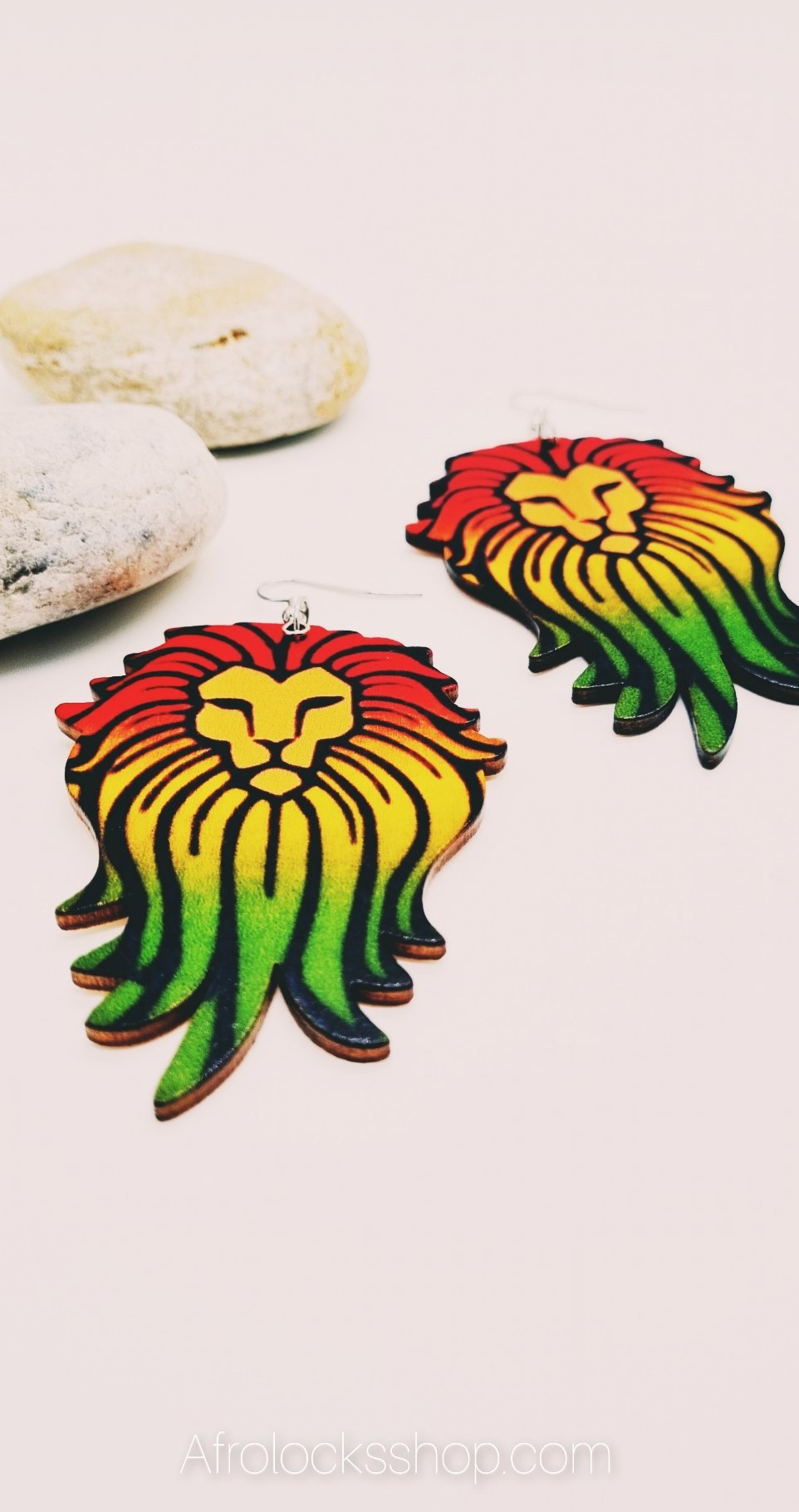 Boucles d'oreilles Rasta Lion