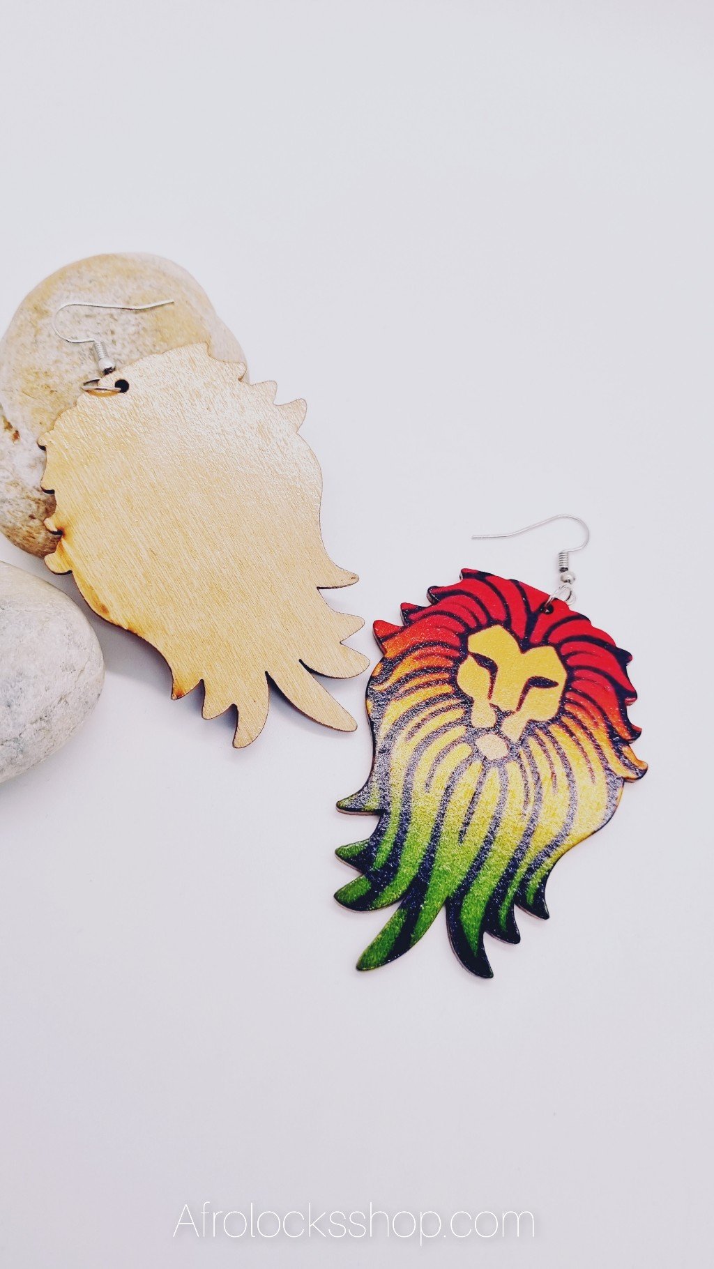 Boucles d'oreilles Rasta Lion