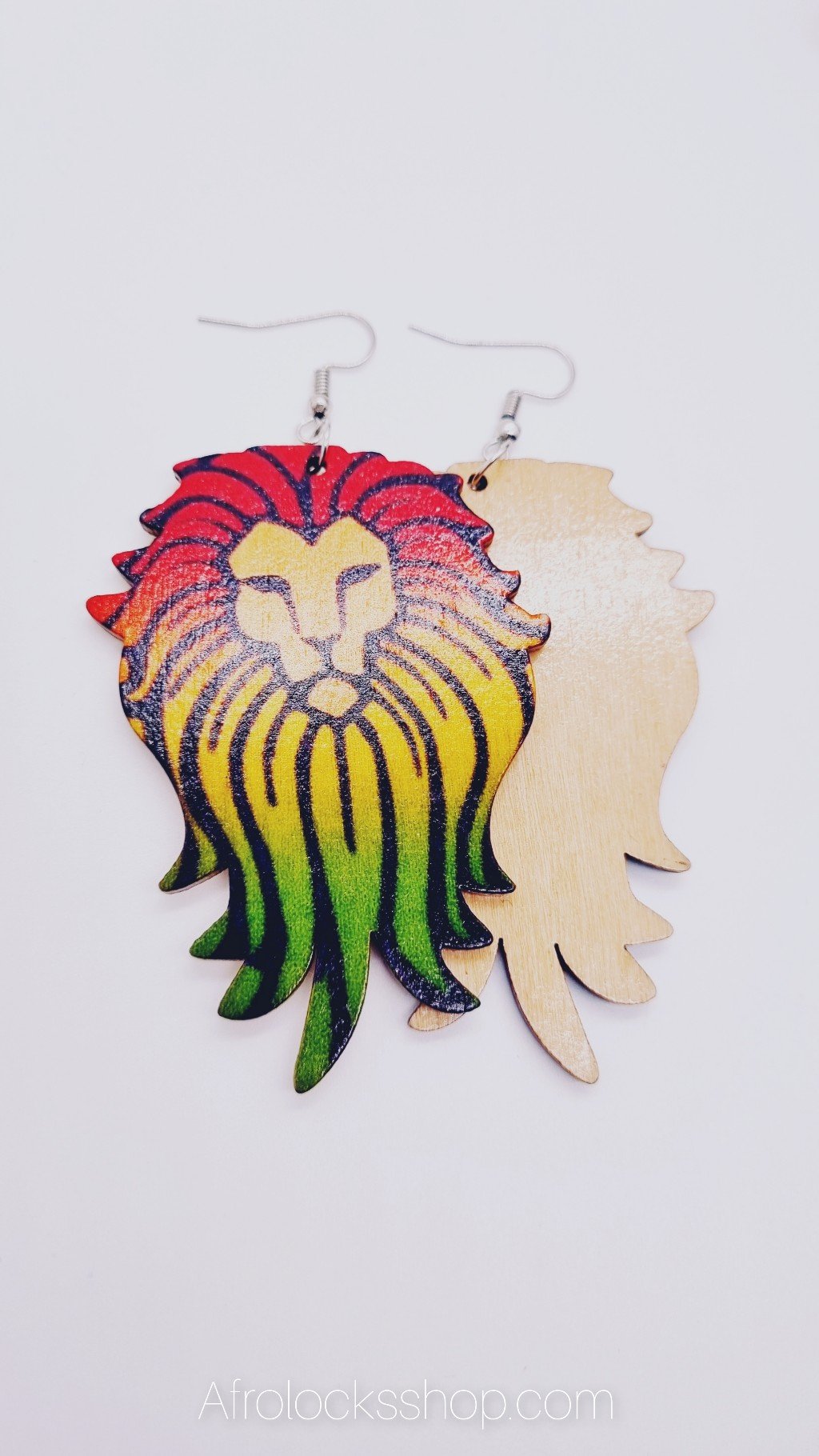 Boucles d'oreilles Rasta Lion