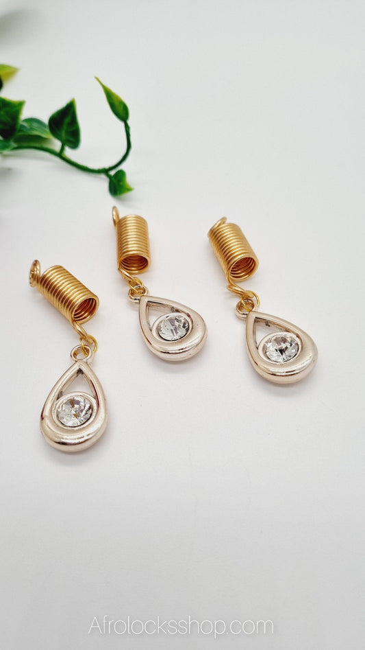 Lot de 3 bijoux pendants strass