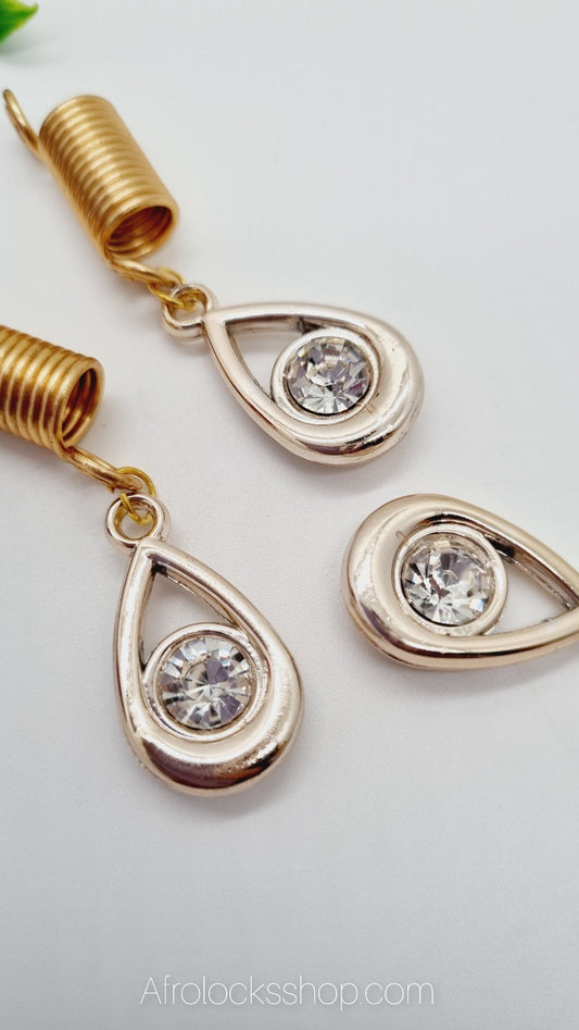 Lot de 3 bijoux pendants strass