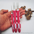 Lot-3x-crochets-rose-0.5mm-05 - Afro Locks Shop