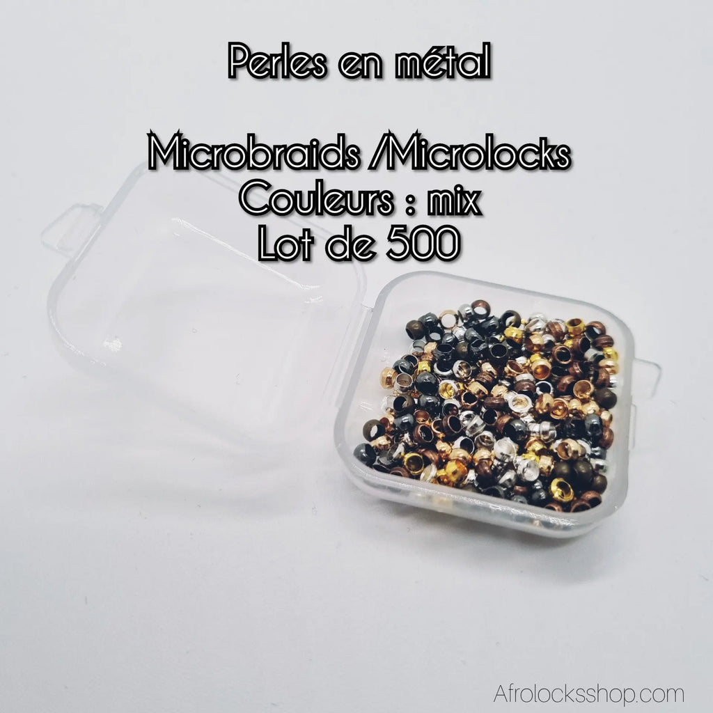 Lot-500-perles-metal-mix-2 - Afro Locks Shop