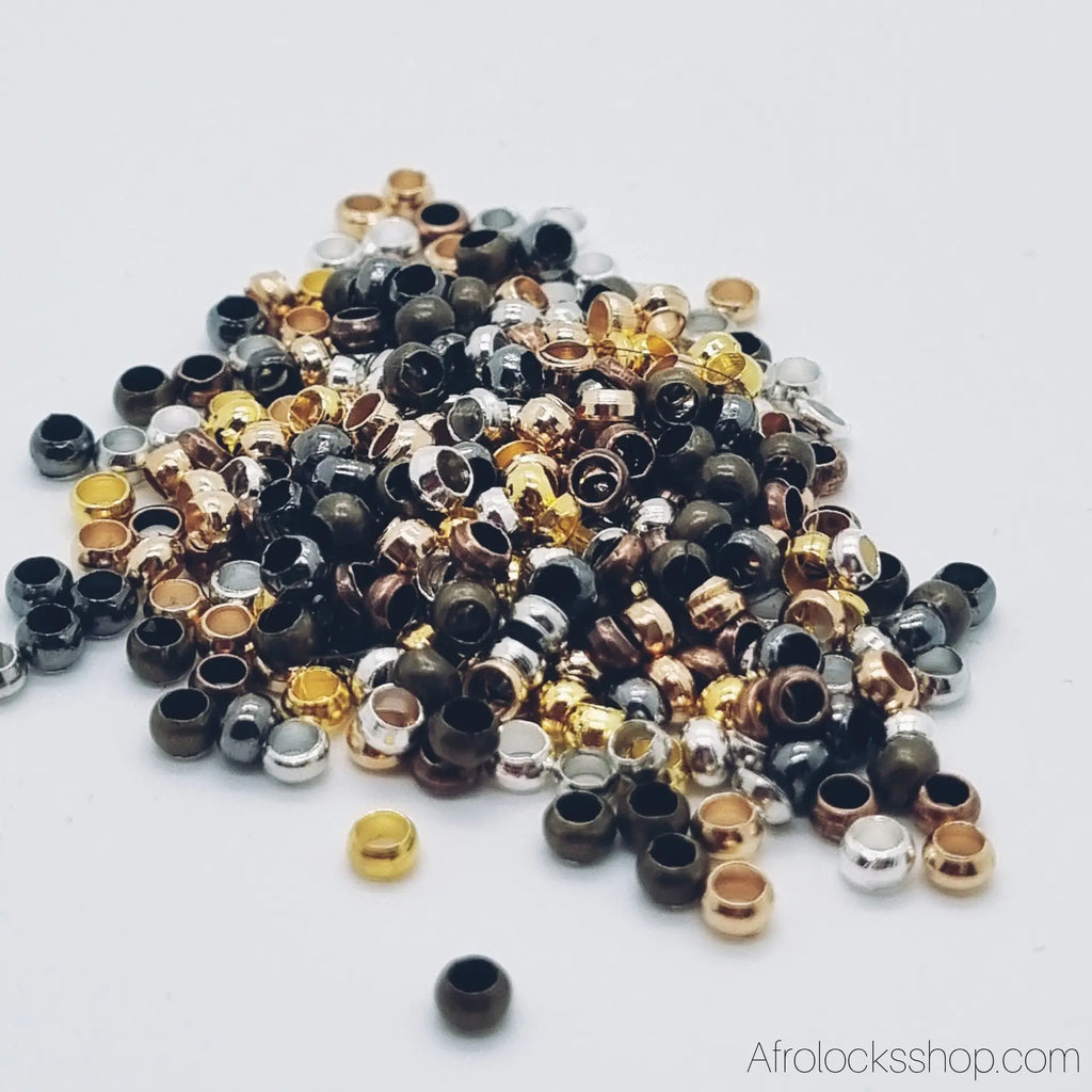 Lot-500-perles-metal-mix - Afro Locks Shop