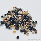 Lot-500-perles-metal-mix - Afro Locks Shop