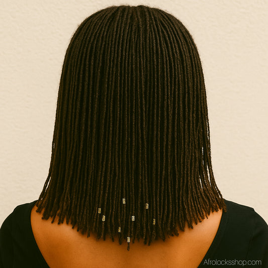 Lot 100 perles microlocks & sisterlocks – 4 mm (trou 2,2 mm) – or/bronze/argent