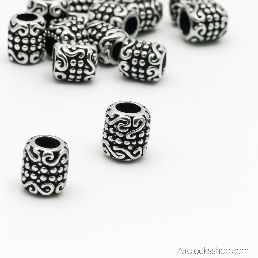 Lot_100_perles_argent_microlocks_petites_locks_3 - Afro Locks Shop