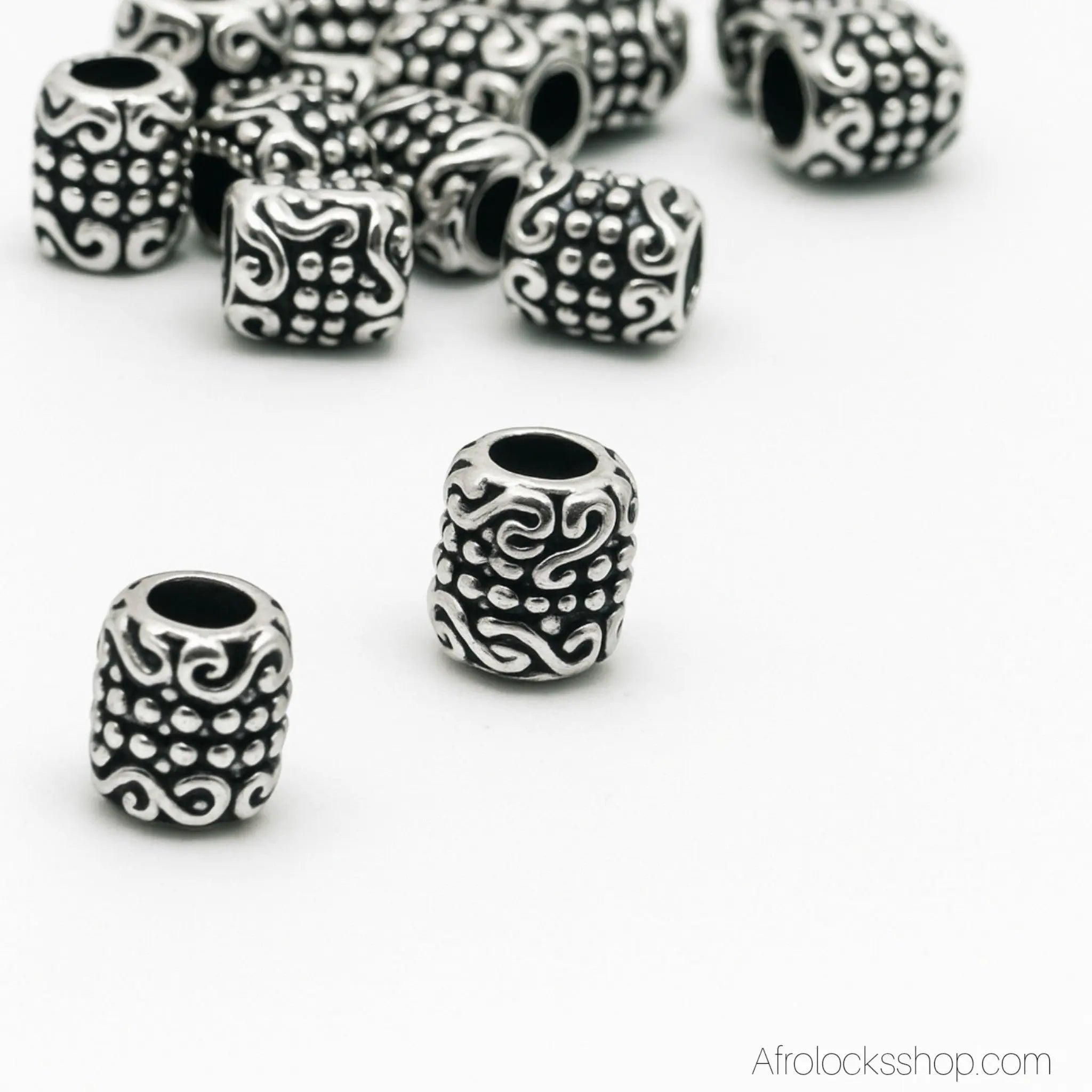 Lot_100_perles_argent_microlocks_petites_locks_3 - Afro Locks Shop