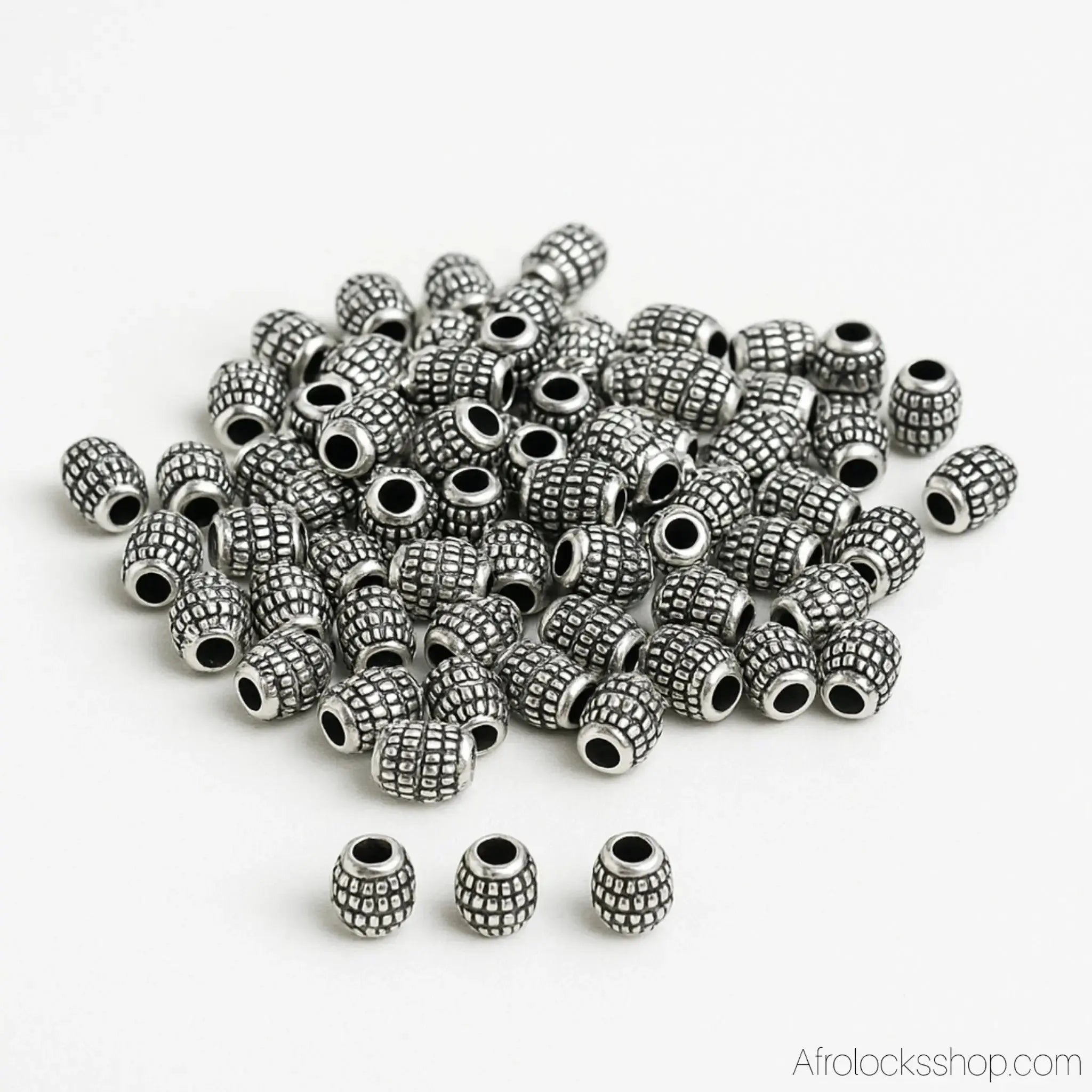 Lot_100_perles_argent_microlocks_petites_locks_4 - Afro Locks Shop