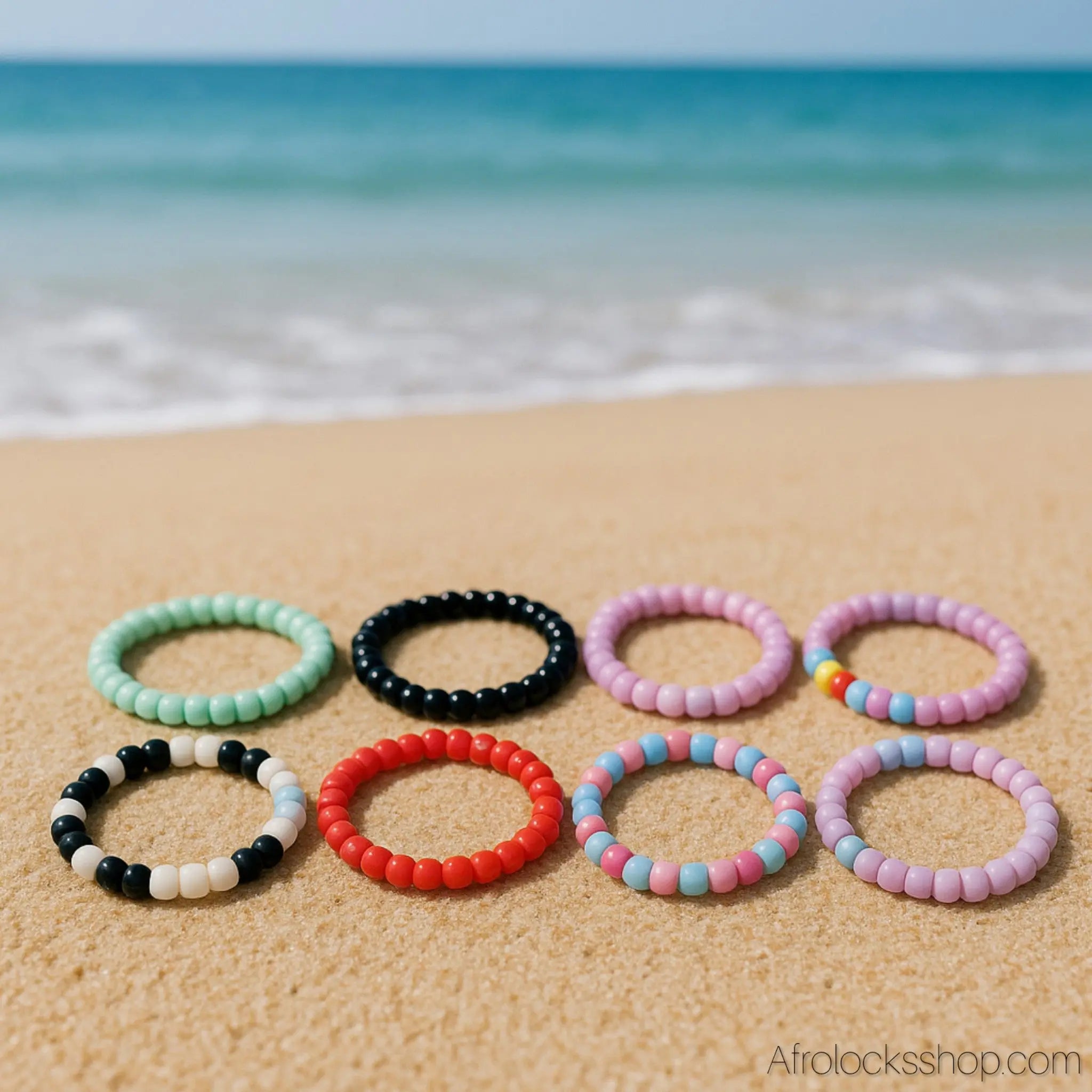 Lot_10_bracelets_cheville_elastiques_en_perles_1 - Afro Locks Shop