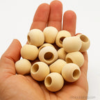 Lot_50_grosses_perles_bois_brut_pour_dreadlocks_3 - Afro Locks Shop