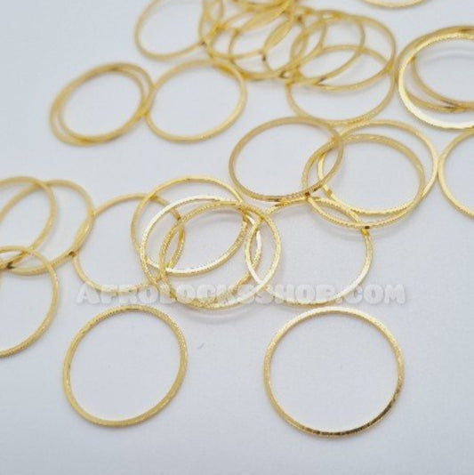 Lot de 50 bagues dorées décoration coiffure 2 tailles disponibles-SQ5354796