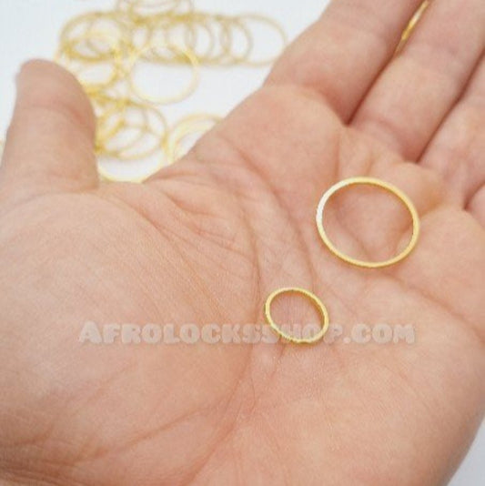 Lot de 50 bagues dorées décoration coiffure 2 tailles disponibles-SQ5354796