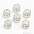Manchettes_bijoux_cheveux_locks_argent_avec_strass - Afro Locks Shop