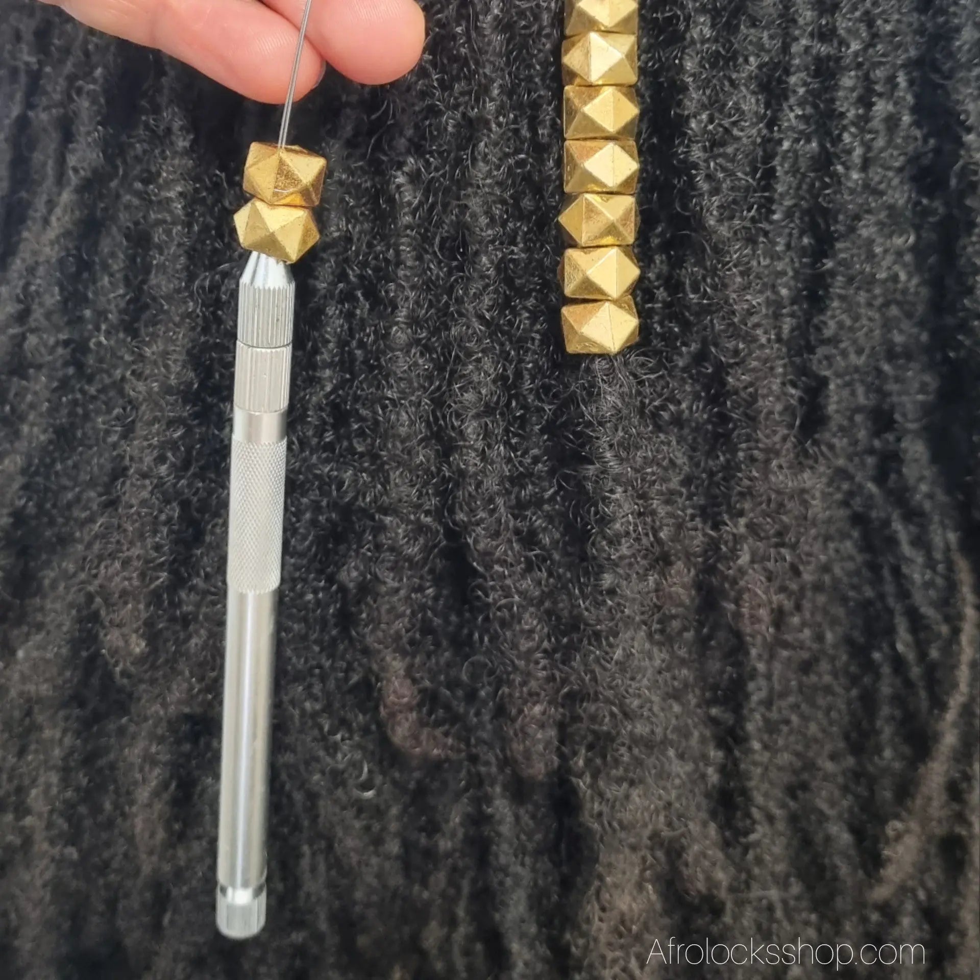 Perles-octogonales-or-vieilli-30g-02 - Afro Locks Shop