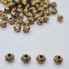 Antique gold zinc hair beads, 6mm with 2mm hole, for braids, microlocks, and sisterlocks