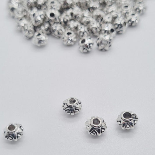 100 x petites perles ajourées brillantes-SQ6328834