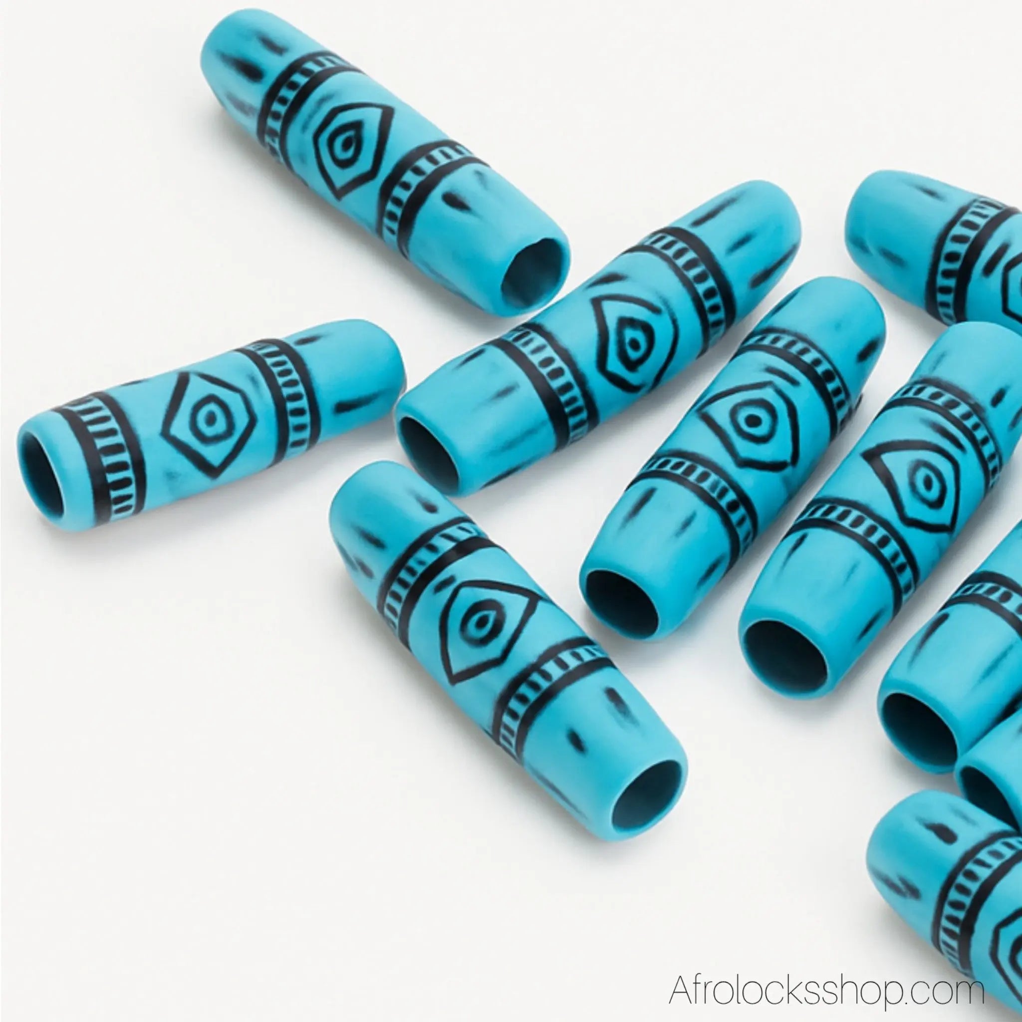 Perles_longues_bleu_microlocks_barbe_locks_4_mm_1 - Afro Locks Shop