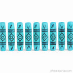 Perles_longues_bleues_microlocks_barbe_locks_4_mm - Afro Locks Shop