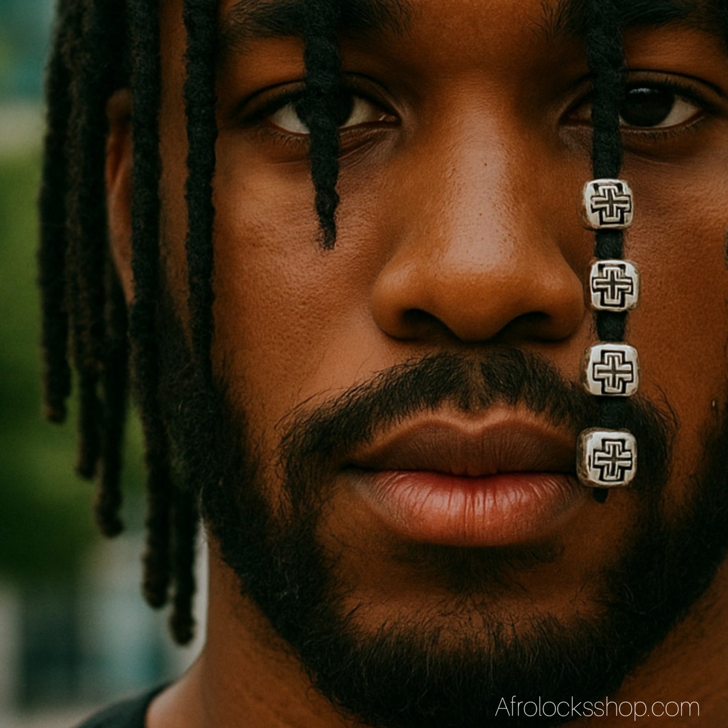 Perles croix celtiques en zinc – Lot de 50 pour locks, tresses & bijoux