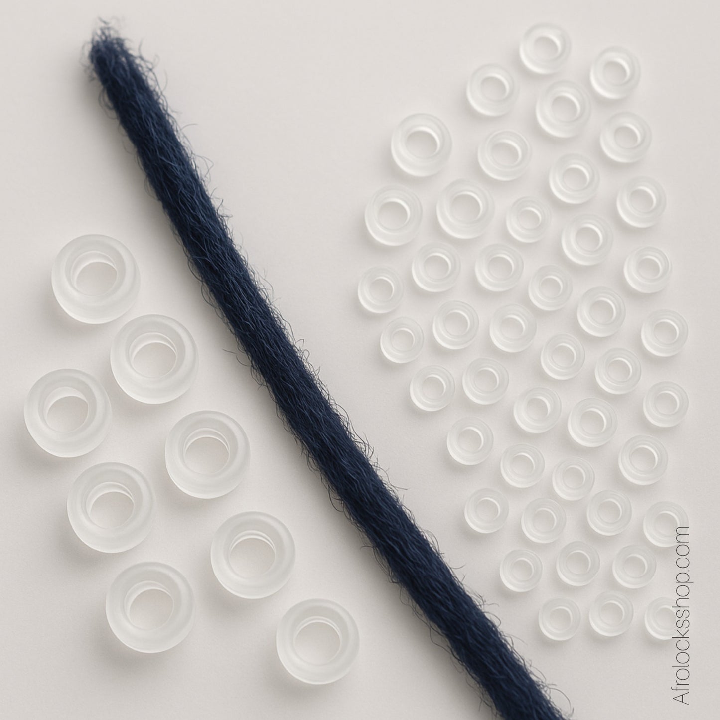 Perles transparentes pour locks – 2 tailles au choix (lot de 50 à 150 perles)