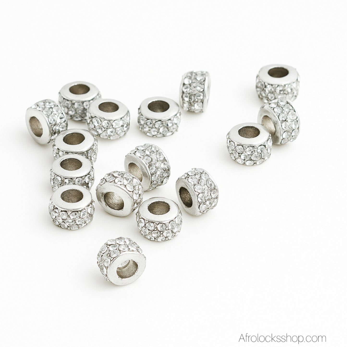 Perles Strass 5×7 mm (trou 2 mm) – Lot de 20 ✨ Doré ou Argenté