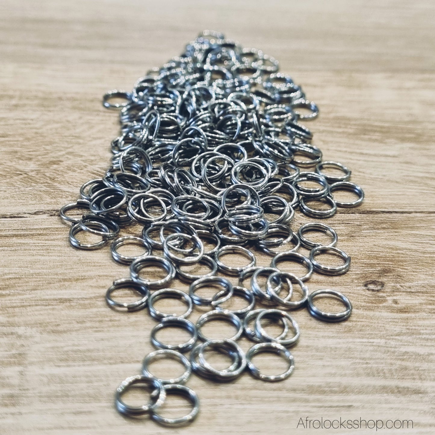 Anneaux de décoration dorés & argentés pour locks – Lot de 200 (6 mm)