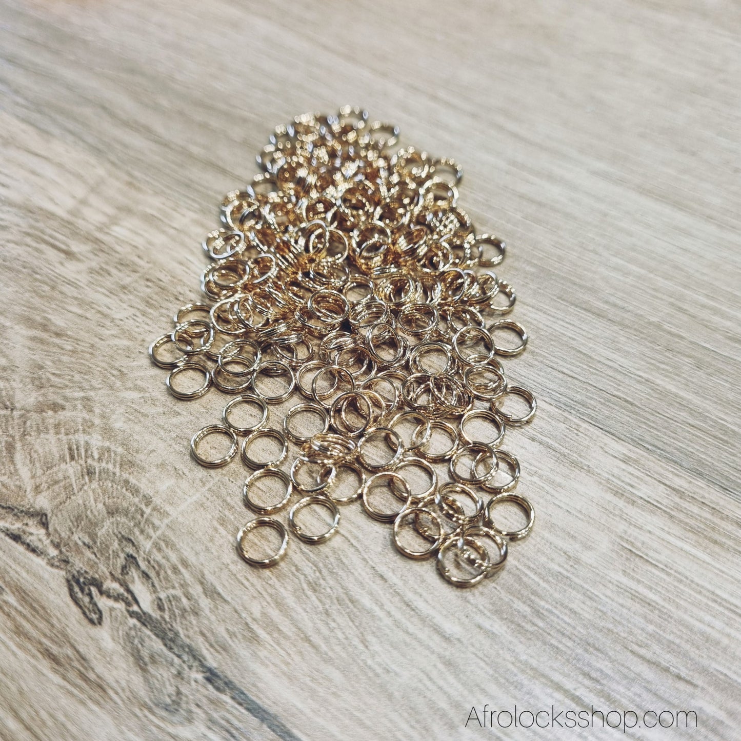 Anneaux de décoration dorés & argentés pour locks – Lot de 200 (6 mm)