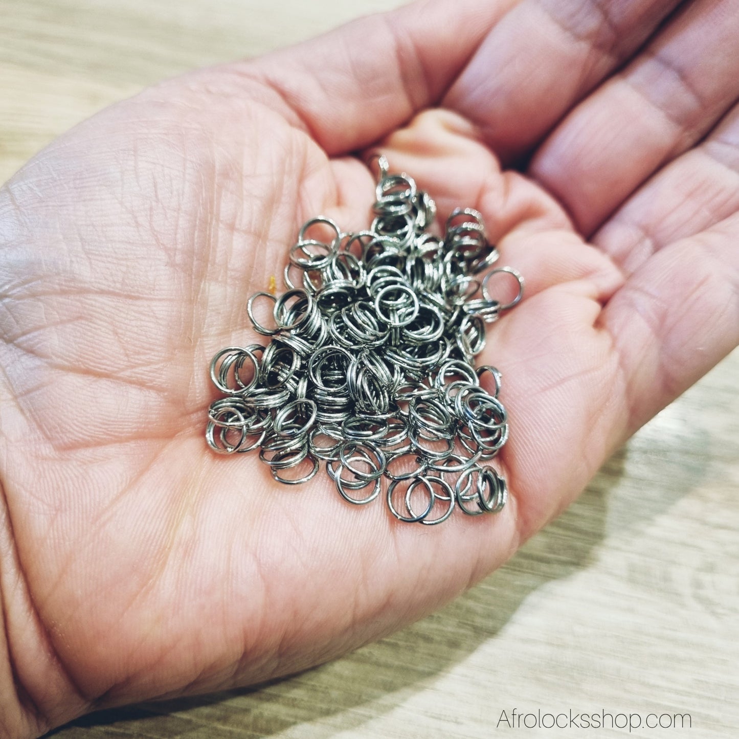 Anneaux de décoration dorés & argentés pour locks – Lot de 200 (6 mm)