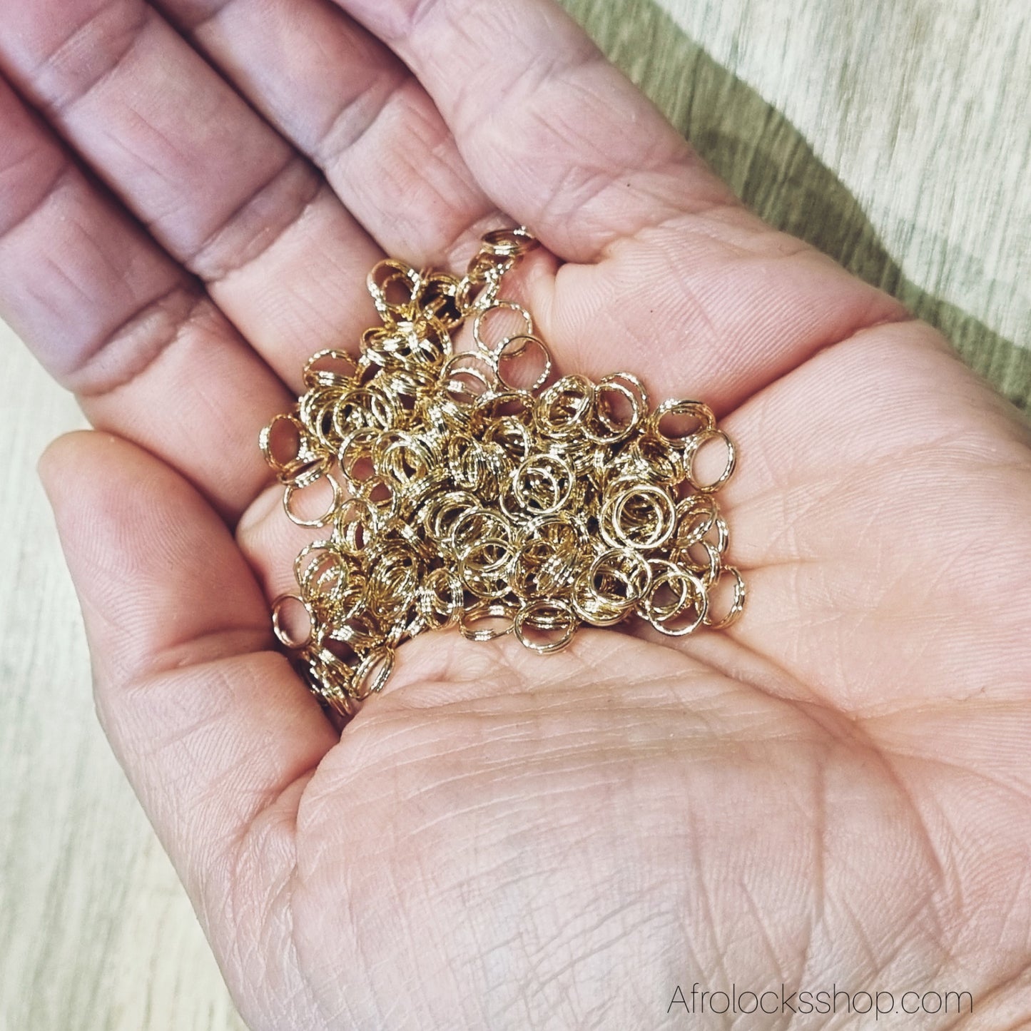 Anneaux de décoration dorés & argentés pour locks – Lot de 200 (6 mm)