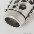 Perlesdelockscourbeeargentvieillipourhommes - Afro Locks Shop