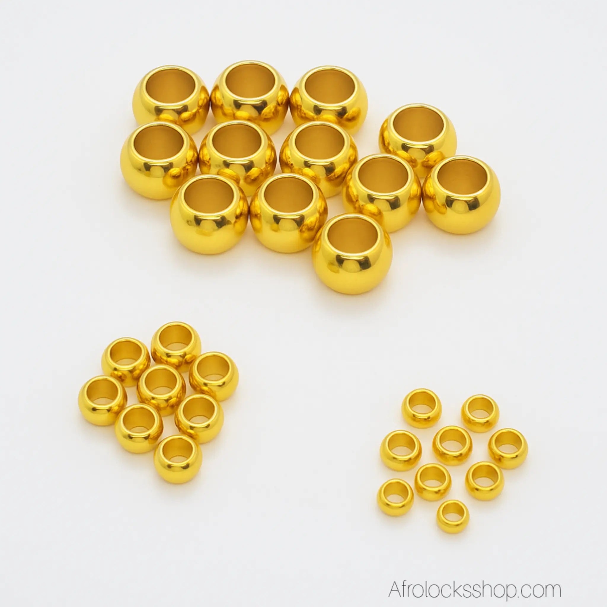 Perlesmetalpourmicrolockslocksargentorrose7 - Afro Locks Shop