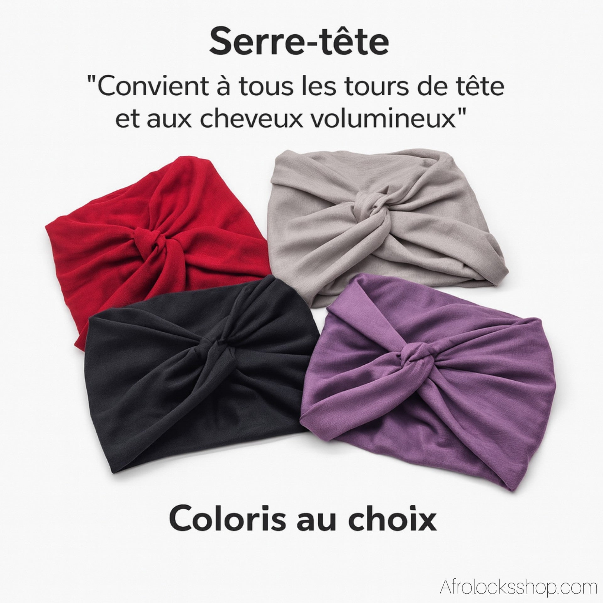 bandeau extensible pour cheveux afro coloris possibles