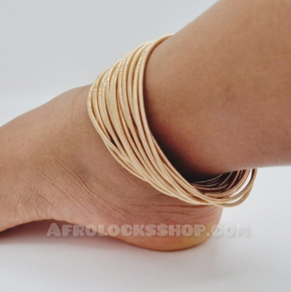 Lot de 20 bracelets cordes de guitare bangles très fins en acier inoxydable pour main et pied