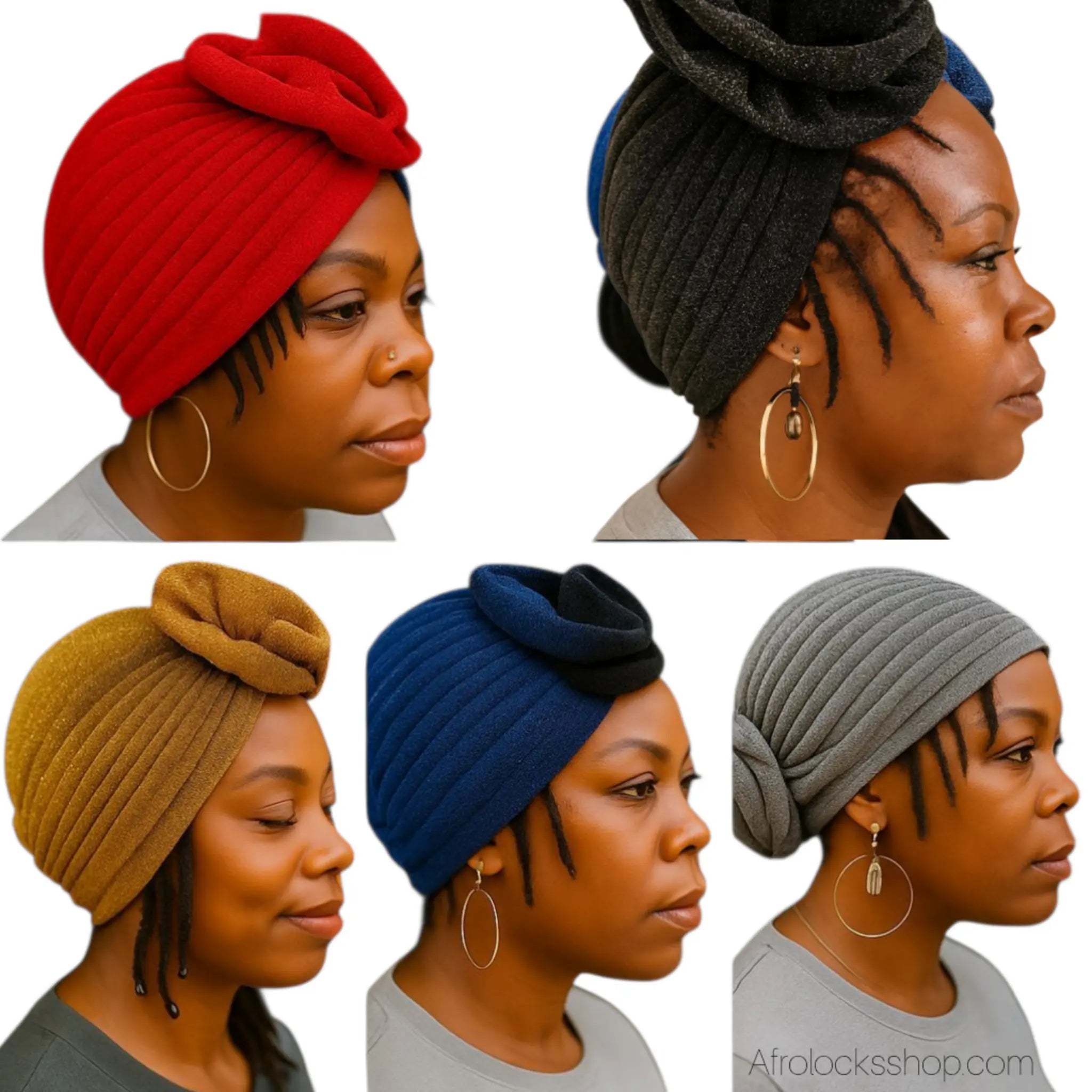 Turban_fleur_pre_attache_fin_brillant_paillettes_7 - Afro Locks Shop