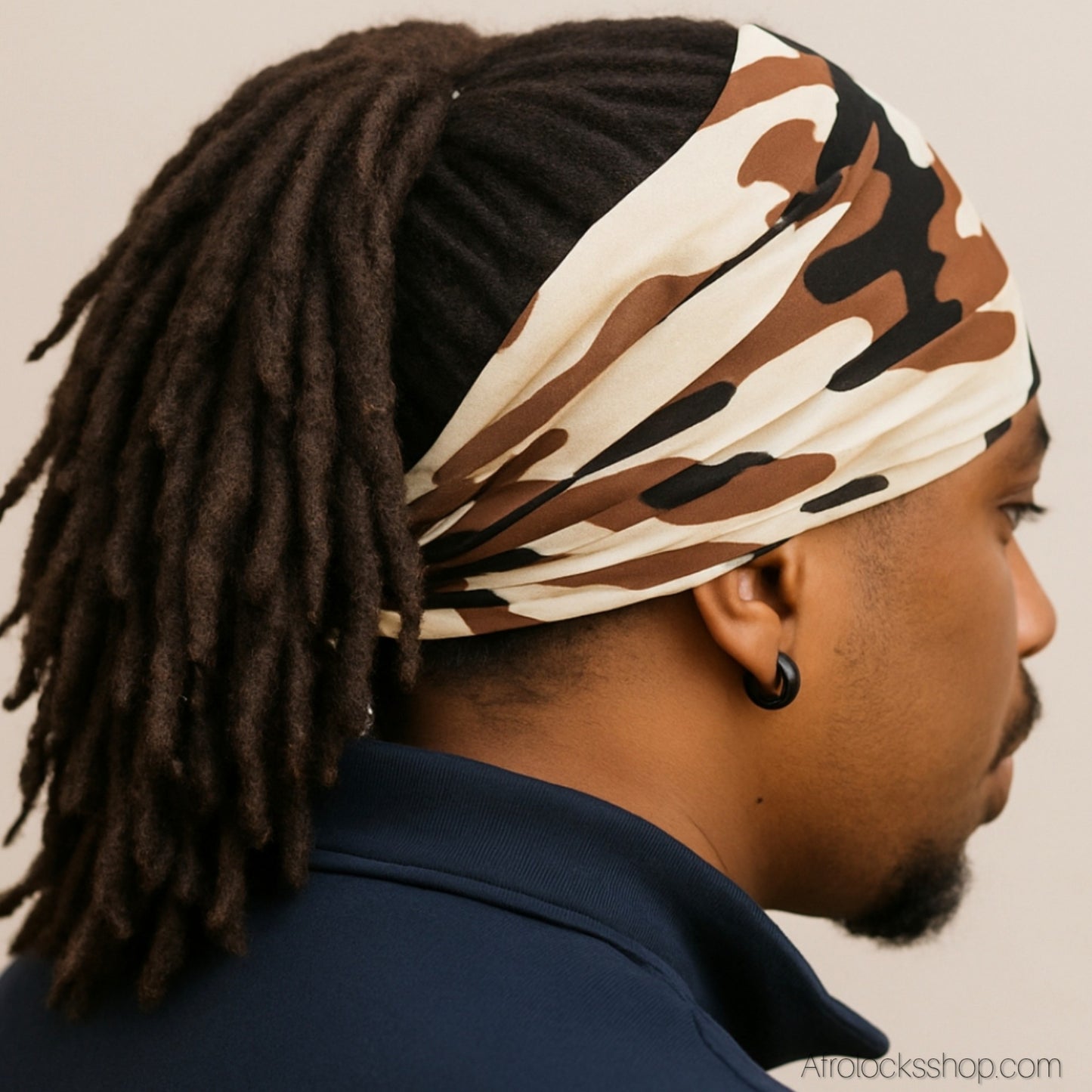 Turban tube camouflage – respirant & multiposition (25×50 cm) – séchage rapide