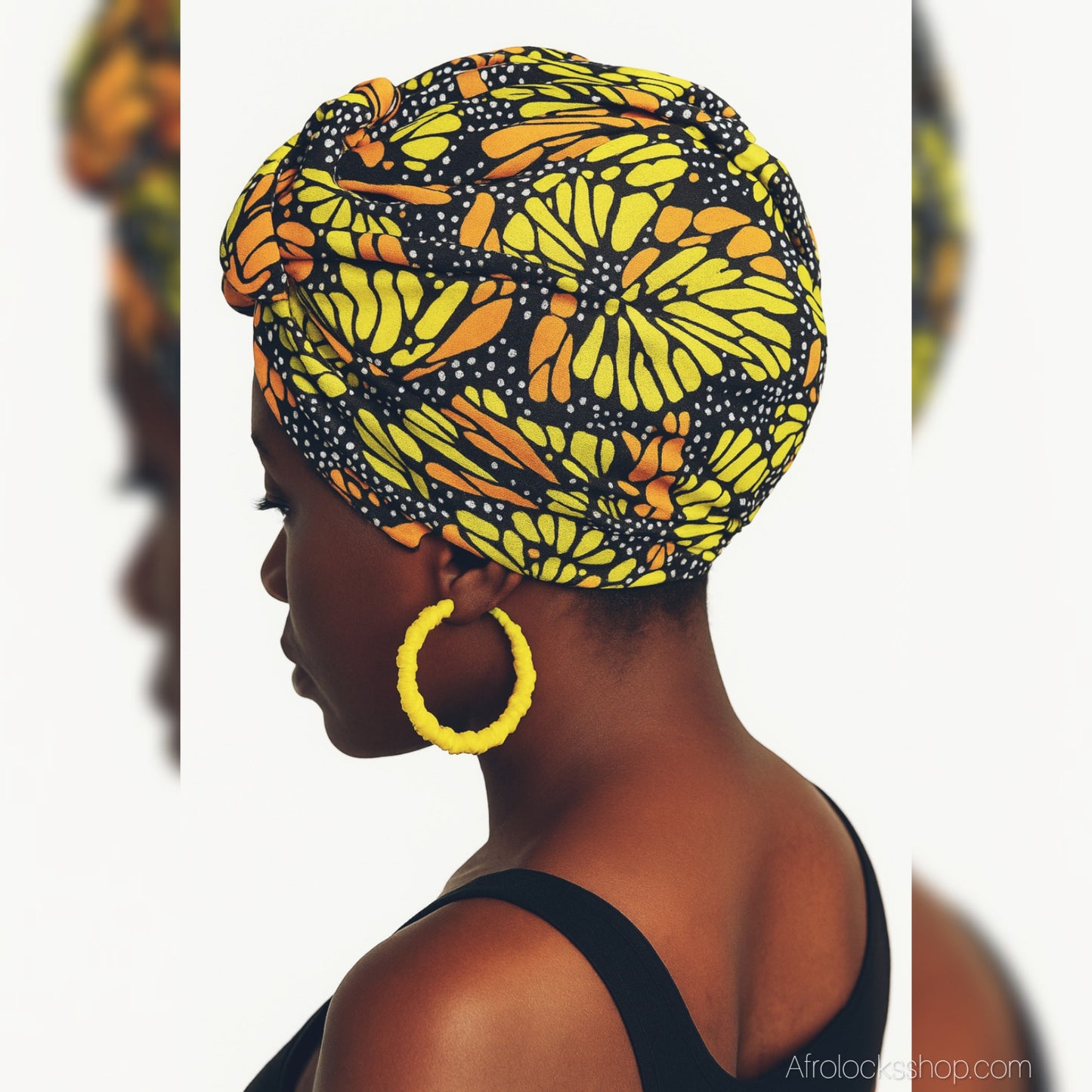 Turban pré-attaché “Rosace” – 13 coloris – Stretch, 100 % polyester 🌸